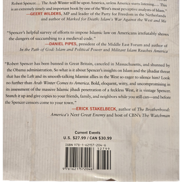 Arab winter comes to America by Robert Spencer 9781621572046 regnery - Picture 8 of 8